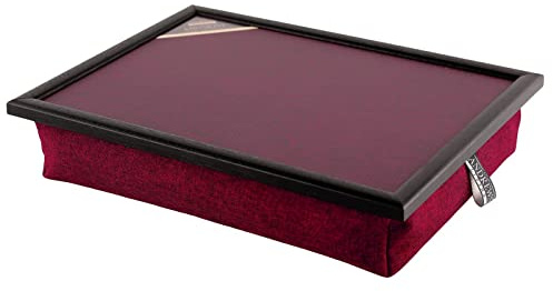 Andrews Living Knietablett mit Kissen – Laptopkissen für Sofa & Bett (Bordeauxrot)