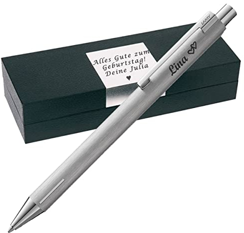 Personalisierter L A M Y brushed Kugelschreiber 240 mit Geschenkbox inklusive Gravur Symbolr gravierbar PS146