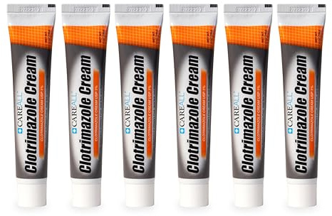 CareAll Clotrimazole Antifungal Cream 1% USP 1.0 oz. (6 Pack), Cures Most Athlete’s Foot, Jock Itch and Ringworm, Sooths and Relieves Itching, Burning and Cracking from These Conditions