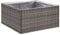 vidaXL Jardinière Pot de Fleurs Bac à Fleurs Pot de Plantes de Jardin Balcon Terrasse Patio Extérieur Gris 80x80x40 cm Résine Tressée