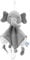 LEBOCADO Doudou Éléphant Mouchoir, Peluche Bébé - 100% Coton Bio - Carré 25 x 25 cm, dès la Naissance pour Bébé, Idée Cadeau de Naissance Fille Garçon