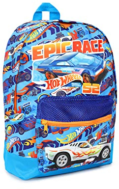 Hot Wheels Offizieller Kinder-Rucksack, Schultasche, Blau