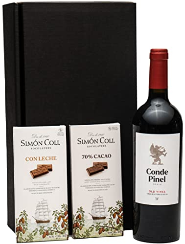 Geschenkset Rotwein aus Spanien mit Schokolade von Simón Col