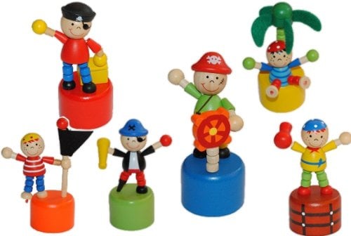 alles-meine.de GmbH Biegefigur Figur Pirat - Seefahrer Biegetier Piraten Schatzsucher Biegefiguren Schatztruhe Kapitän