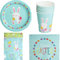 25 Piece Happy Easter Tableware Set -12 Napkins-6 Cups-1 Table Cover-6 Plates Tableware - Paper Partyware Perfect for The Easter Celebrations and Parties