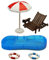 Toyvian Puppenhaus Mini Schwimmbad Miniatur Strandkorb Set Puppenhaus Dekorationen Sommer Zubehör Mini Möbel Spielzeug Geschenk FüR Strand Und Sommerdekoration Spielzeug Kinder