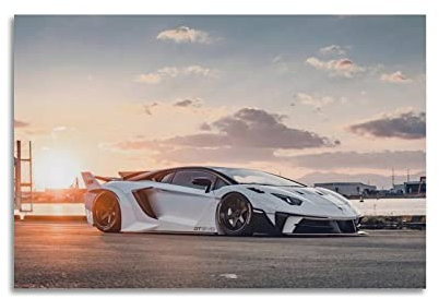 JUNNA Rennauto für Lamborghini Aventador Liberty Walk Sport Auto Dekorative Malerei Leinwand Wand und Kunst Bild Familie Schlafzimmer Dekor 30 x 45 cm