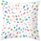 Kissenbezüge 50X50, Kissen Couch Klein Polyester Kissenbezug 1Stück Runde Wassertropfen Weiß für Stuhl Sofa Wohnzimmer Schlafzimmer