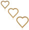 3pcs 16G 8mm 10mm 12mm Rose Gold Heart Daith Piercing Jewellery 316L Surgical Steel Rook Helix Piercing Tragus Cartilage Hinged Clicker Hoop Earrings