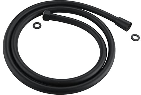 Flessibile Doccia Generale GI/2 a 4 Colori, Tubo Doccia Manuale in PVC, 1,5 Metri di Lunghezza, Rotazione Flessibile a 360 Gradi. (Size : Black)