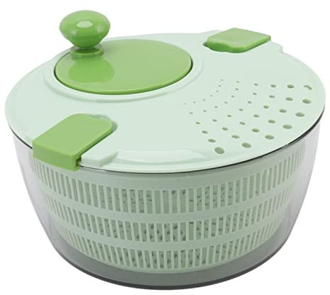 Secador De Verduras De 4 Litros, Cuenco Escurridor De Ensalada Multifunción Giratorio De PP Para Cocina Casera Verde