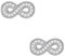 Fossil Damenohrstecker Infinity Sterlingsilber, JFS00634040