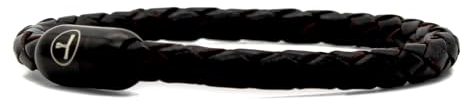 Premium Lederarmband, Wickelarmband, Echtleder, starker Magnetverschluss, geflochtenes Herren- und Damenarmband inkl. Schmuckbeutel, handgefertigt in Deutschland (Double Black Vintage, 20.50)