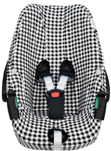 JYOKO KIDS Bezug kompatibel mit Maxi Cosi Pebble 360 Y FamilyFix 360, aus Baumwolle (Vichy)