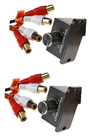 jojofuny 2 Stück Subwoofer Für Pegelregler Lautsprecherverstärker Metallgehäuse Autopegel Lautstärkereglerkabel Universal Cinch Pegelregler Autoverstärker Equalizer Schocks Rc
