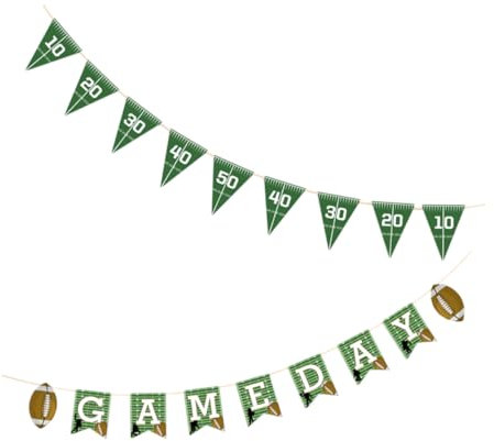 Kisangel Fußball-party-dekorationsset 2-teilig Amerikanisches Party-banner Geburtstagsbanner Fußballthema Sport-party-banner Wandbehang