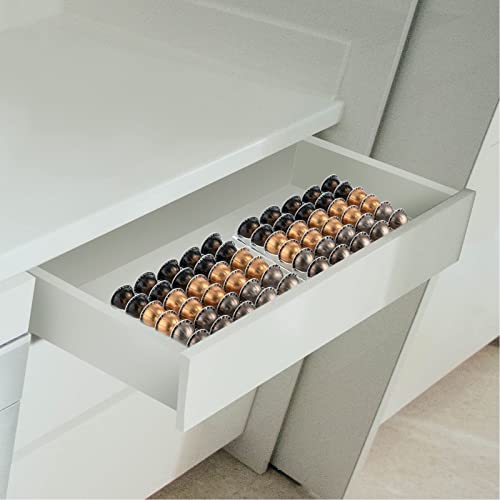 Tiroir roulant pour dosettes de café, support pour capsules de café, plateau de rangement sous tiroir, support pour capsules de café pour 25 capsules