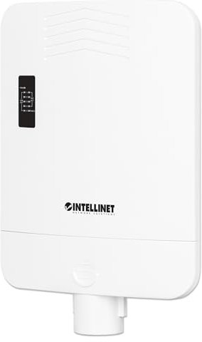 Intellinet 509220 Switch Gigabit 5 Porte Poe Passante/Extender 4 Porte Poe+ per Esterno Bianco