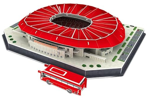 Habarri - Wanda METROPOLITANO Puzzle 3D - 3D Puzzle Stadion - 3D Fußballstadion für Kinder und Erwachsene - Fußballstadion Modell - Modellbau - 116 Elemente
