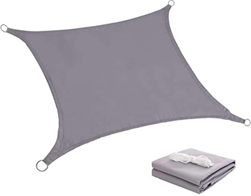 Gogogmee Sonnensegel Aus Wasserdichtem Polyester Für Garten Und Pool Uv-Schutz Strapazierfähig Mit Langlebigen Edelstahl Ringen Für Terrasse Und Außenbereich