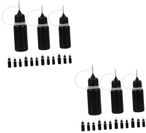 JECOMPRIS 60piezas Botellas De Dispensación Para Adhesivo Aplicadores De Punta Fina Botellas Reutilizables Para Manualidades y Pintura y Opaco