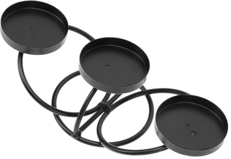 ORFOFE Iron Candle Stand European Style Glass Cups for Pillar Candles Home Dining Table Decor