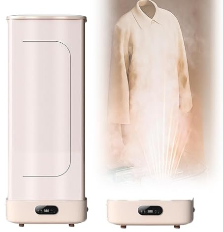 Secadora de ropa eléctrica portátil, secadora a vapor portátil de 800 W, plancha automática, secadora de ropa eléctrica, circulación de aire caliente de 360°/temporizador inteligente de 240 min