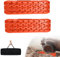 UISEBRT 2 pezzi Offroad Tracks Traction Mats aiuto di lancio fango sabbia neve Recovery Board Scaletta per pneumatici con custodia per fuoristrada, camper, auto, camion, arancione