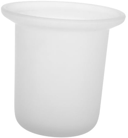 EXHUMKY Toilettenbecher Toilettenbürsten Nur Toilettenkolbenschüssel Nur Wc-schrubberhalter Wc-bürstenschale Toilettenbürste Zur Wandmontage Klobürste Gestell Bürstenhalter Stand Weiß Glas