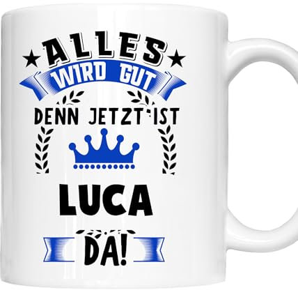 Luca Tasse | Namen Vorname Kosename Rufname Kaffeebecher | Alles wird gut Luca Geschenk
