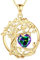 FANCIME Collana da donna con albero della vita, con pietra portafortuna, placcata in oro giallo, con albero della vita, ideale come regalo per donne, ragazze, lunghezza: 40 + 5 cm, Zirconia cubica