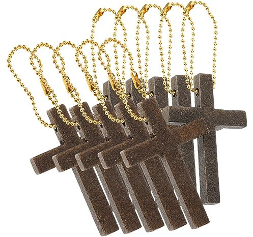 UTHCLO 1 Set Holzkreuz Ornament Silberne Kettenanhänger Ketten Kordelanhänger Verschluss Edelsteine Spinner Schlüsselanhänger Taschenlampe Süßer Schlüsselanhänger Armreifen