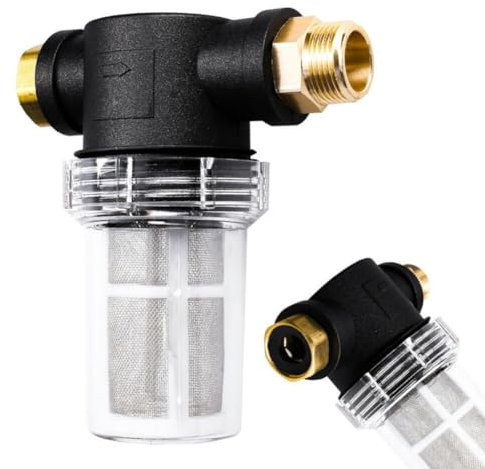 Gartenschlauch-Einlassfilter, Wasserfilter 3/4 Zoll für Hochdruckreiniger-Ersatz, Inline-Filter für Sediment, Entfernen des Wassers von Rost, Sand, Kieselsteinen