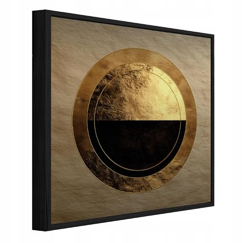 WallArena Metallbilder, Abstraktion, 80x80cm | Bilder auf gebürstetem Metalln mit Rahmen - Wandbild XXL groß Wandbilder für Wohnzimmer Schlafzimmer Wohnzimmerbilder Modern