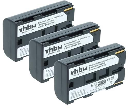 vhbw 3X Akku kompatibel mit Canon ES-65 Hi8, ES-6500V, ES-7000V, ES-7000es, ES-75 Hi8, ES-65, ES-60 Hi8 Kamera (2600 mAh, 7,2 V, Li-Ion)