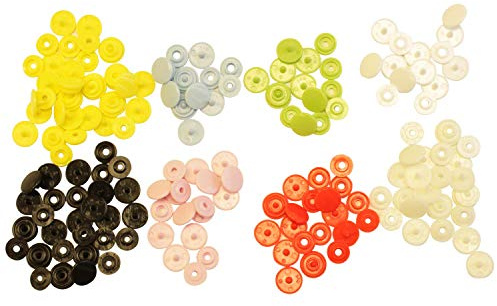 Trimming Shop Kam Snaps T3 Größe 16 Knopf Ohrstecker Verschlüsse Druckknöpfe in 8 Farben 160 Teile 10.7mm
