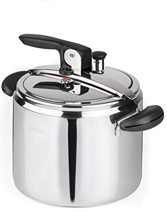 Barazzoni 7Lt, Pentola a Pressione Amelia+, ø22cm, capacità 7,0Lt, Inox 18/10, Made in Italy, 7 Litri, Acciaio e Nero