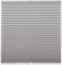 Plissee auf Maß für alle Fenster Montage Glasleiste Blickdicht mit Spannschuh Sonnenschutzrollo Silber Breite: 71-80 cm, Höhe: 40-100 cm