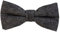 DonDon Herren Fliege 12 x 6 cm Fischgrät-Muster gebunden und stufenlos justierbar aus Baumwolle im Tweed Style schwarz-grau