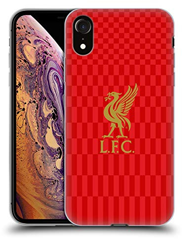 Head Case Designs Offiziell Offizielle Liverpool Football Club Kit Gold Und Rot Liver Bird Soft Gel Handyhülle Hülle kompatibel mit Apple iPhone XR