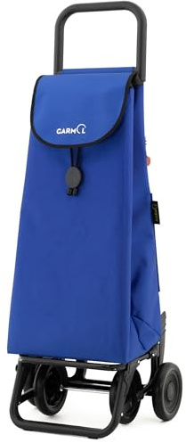 Garmol Carrello per la Spesa, in Poliestere 1680D, Blu, 40 x 27 x 105 cm