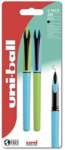 uni-ball UBA-188E-M Air Micro 2pc Blister Blue/Green Plastic Free Packaging