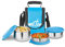 Milton Lunch Box Set for Adults and Kids - Bento Box with Jacket, Stainless Steel, Leak-Proof - Perfect for Meal Prep, Snack Box, Food Storage & School Lunches, Easy to Clean, Lunch 3 Containers, Cyan