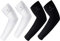 Arm Sleeves UV Protection, Arm Warmers Support Stretchy Anti-slip,Compression Sleeves to Cover Arms Womens Mens Youth for Covering Tattoo Basketball Running Cycling Outdoor (Black White,2 Pair)