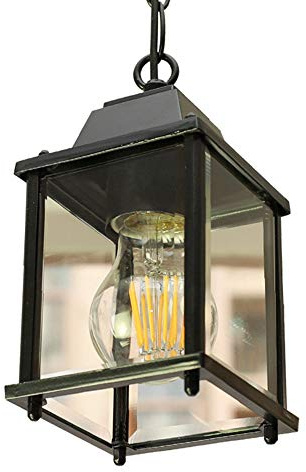 Europea romana all'aperto Villa Giardino impermeabile Lampadario Gazebo Balcone casa Cortile in alluminio E27 Lampada a sospensione a soffitto Creativo regolabile Luce di sospensione del corridoio (A)