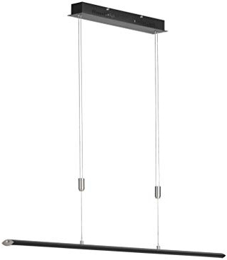 Fischer & Honsel Pendelleuchte Beat TW 1x LED 25,0 Watt, sandschwarz, 3 Stufen CCT, höhenverstellbar, stufenlos dimmbar, 60546, 85 x 8 x 160 cm (LxBxH), 2800 lm, 2700 K / 3350 K / 4000 K