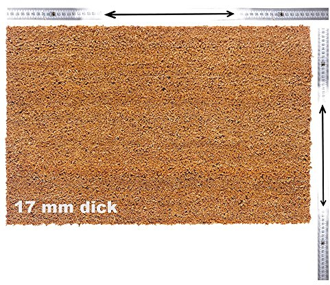 Kokosmatte nach Maß | Kokos Fußmatte mit Zuschnitt auf Maß | Stärke: 17 mm, Breite: bis 120 cm, Länge: bis 300 cm | ab 19,24 € | gewählt: 20-40 cm breit, 60-100 cm lang