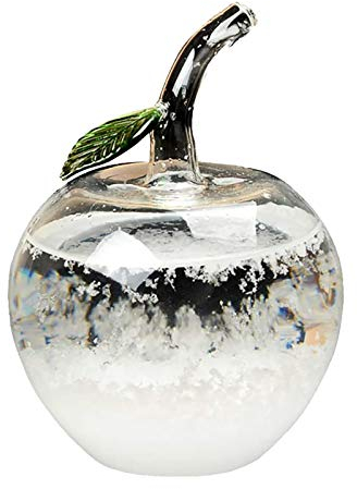 NEVRTP Sturmglas, Wetterwechselflasche Apple Desktop Decoration Glass Crafts, Desktop-Dekoration, Kristall kreative Wetterstation, Temperaturvorhersage, Geschenk zum Geburtstag