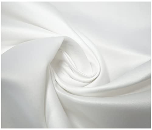 Matte Duchess Bridal Satin Polyester Fabric for Dressmaking Wedding Crafts Quilting Sewing 150cm Wide (10 Metre (1000 x 150cm), Silk)