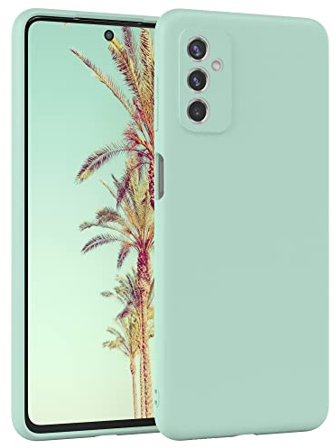 EAZY CASE - Silikonhülle für Galaxy M52 5G Hülle Silikon Case Grün weich stoßfeste Handyhülle Schutzhülle mit Kameraschutz Dünn Premium Schutz Cover TPU Phone Bumper in Pastell Mintgrün Matt